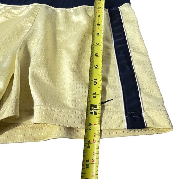 Nike Women's Large 12-14 Running Athletic Shorts Yellow & Navy RN56323 CA05553 - Picture 8 of 10